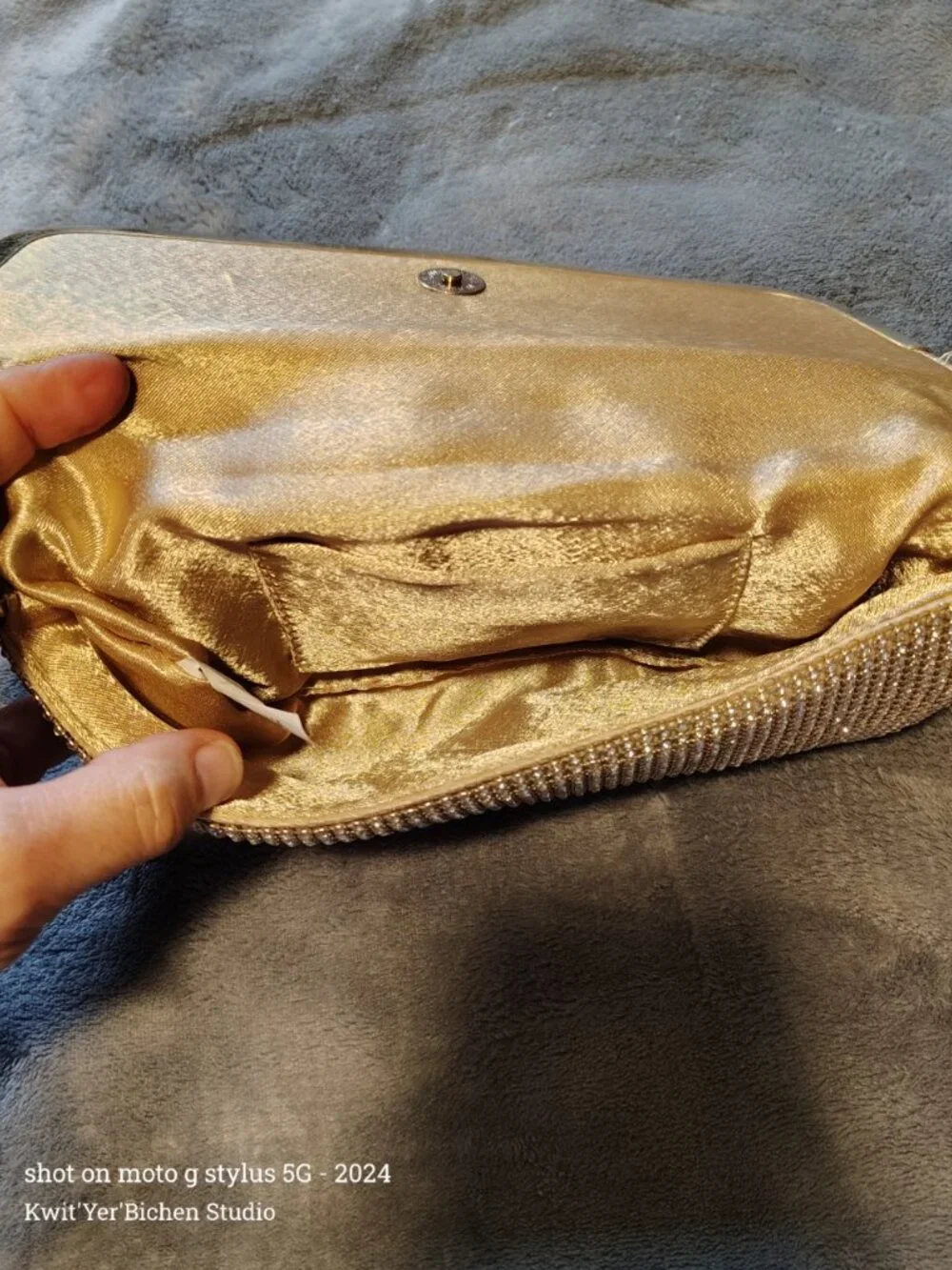 Source Unknown gold rhinestone